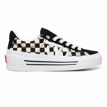 Vans Checkerboard Sid NI - Naisten Tennarit - Valkoinen/Mustat